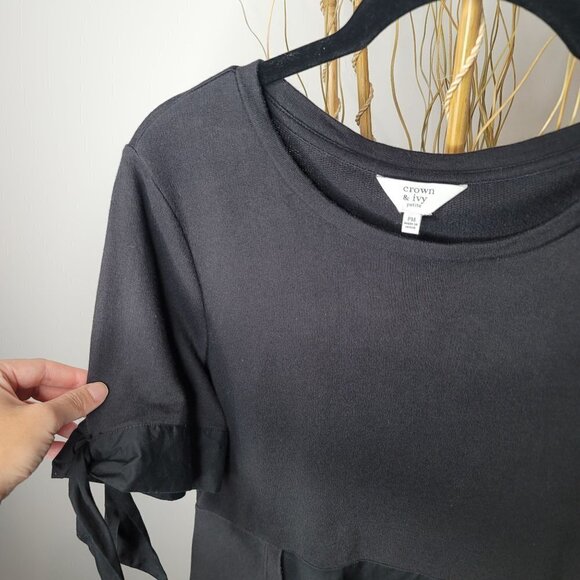 Crown & Ivy Blouse Womens Petite Medium - Picture 3 of 7